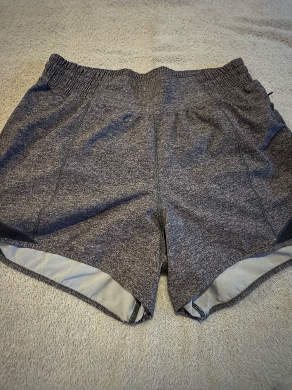 Lululemon Heather Gray Women's Athletic Shorts with Inner Liner- Size 6